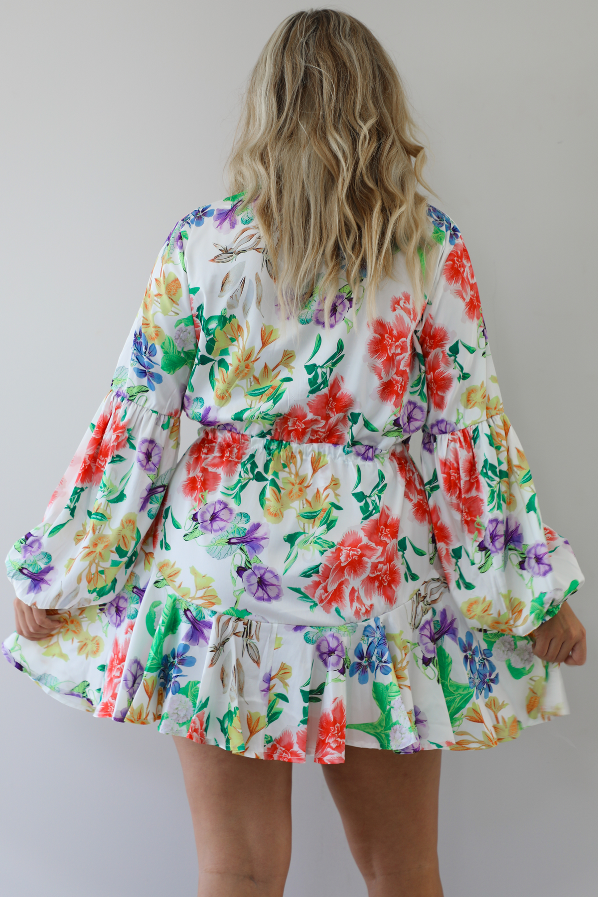 Time & Time Again Dress: White/Multi