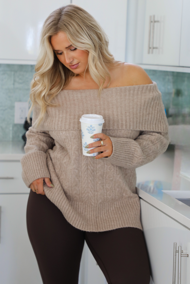 Take Me Back Sweater: Mocha