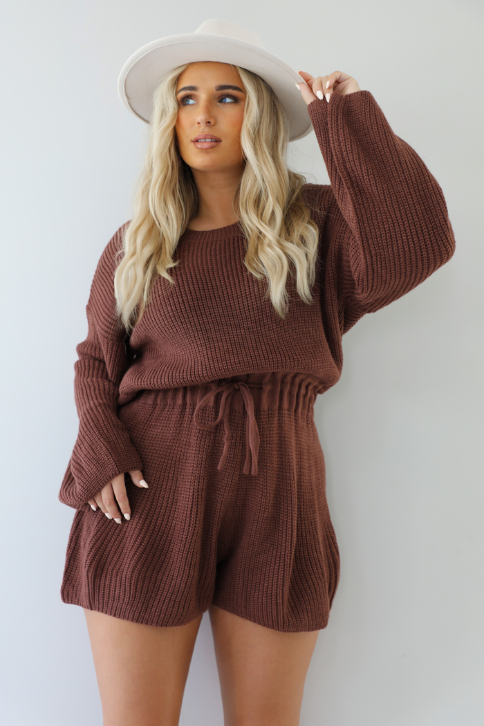 In The Way Romper: Brown