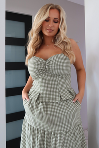 All Along Set: Green/Checkered