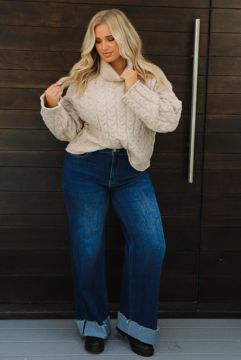 New Direction Sweater: Tan