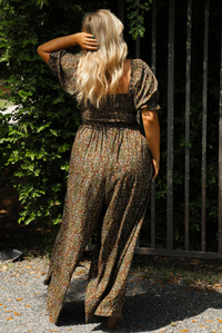 PRE-ORDER: Think About It Jumpsuit: Brown/Multi