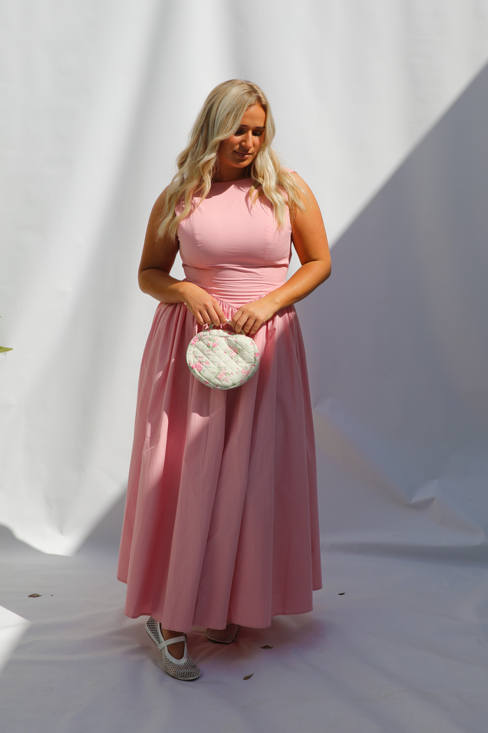 Sunday Brunch Maxi Dress: Pink