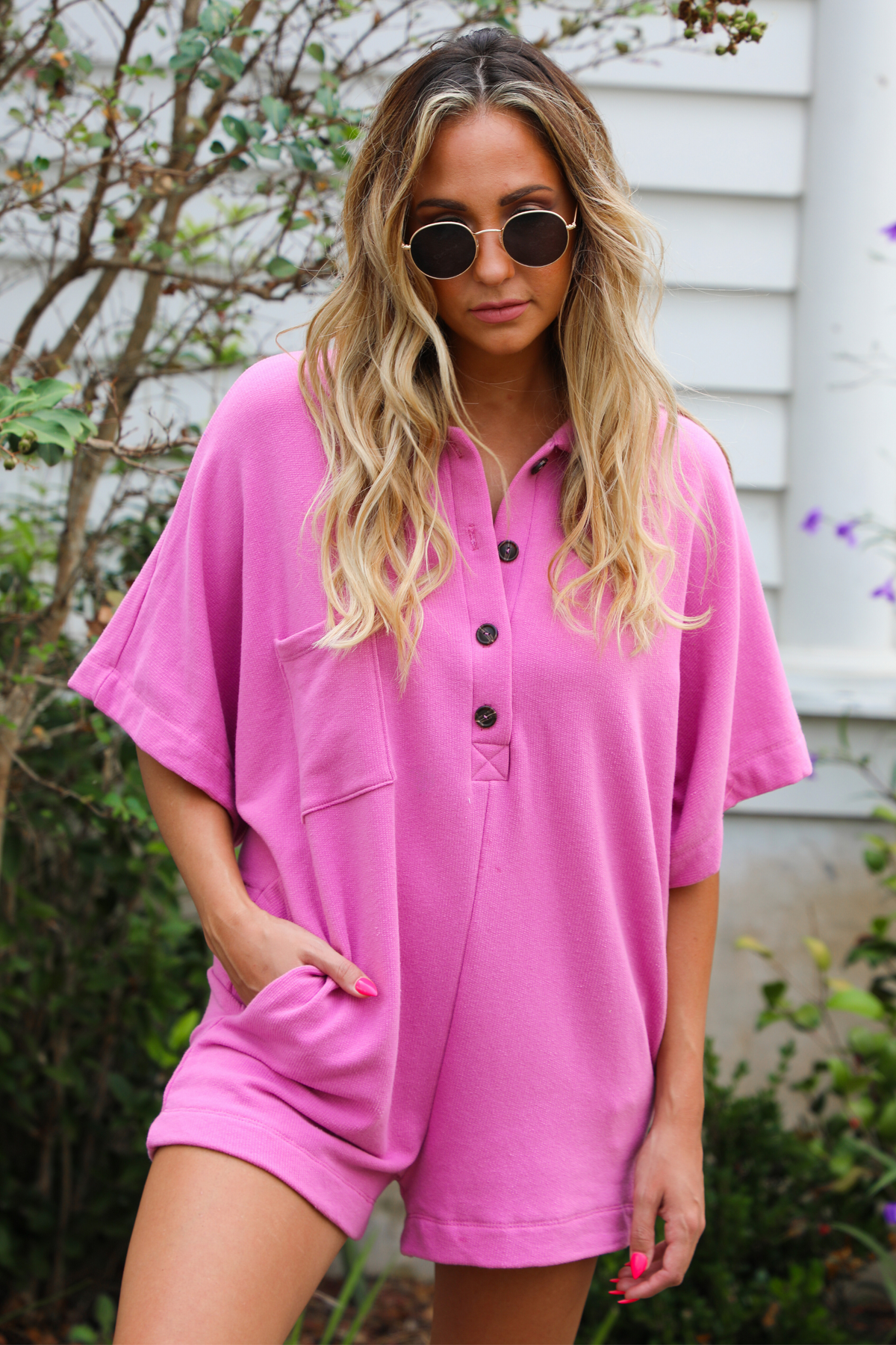 Ready For You Romper: Pink