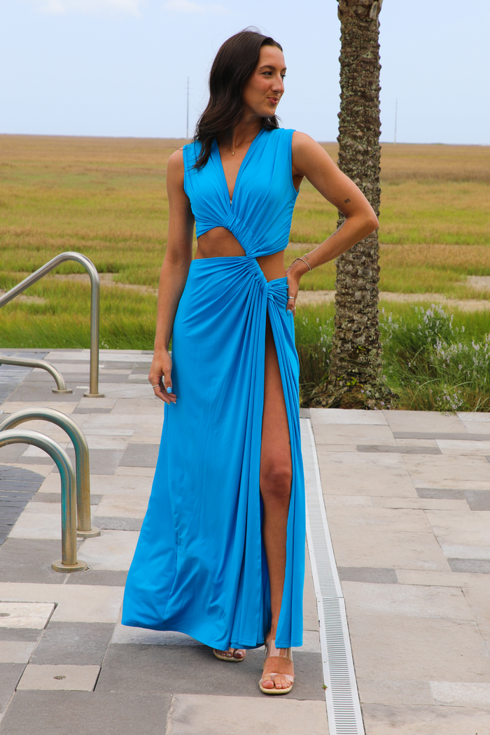 Ready For Vacay Maxi Dress: Turquoise
