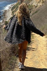Up For Adventure Shacket: Black/Multi