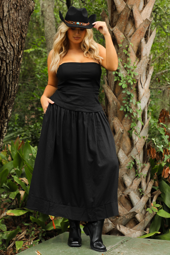 Could Be Midi Dress: Black