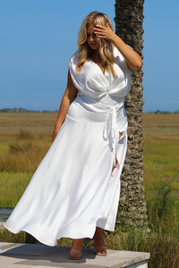 Engagement Maxi Dress: White