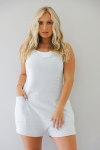 Back To You Romper: Grey