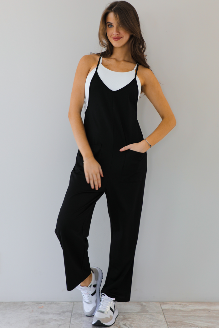 PRE-ORDER: Playful Wishes Jumpsuit: Black