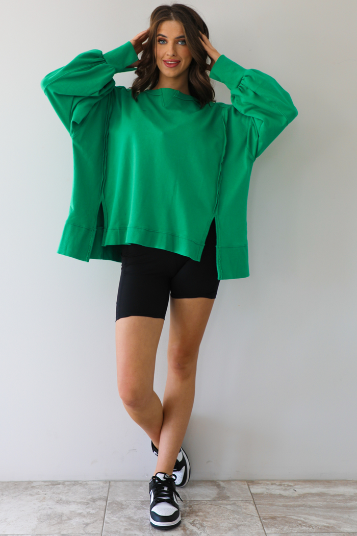 Living Comfy Sweatshirt: Green