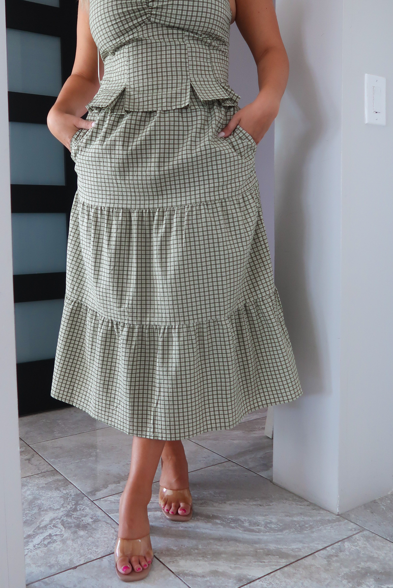 All Along Set: Green/Checkered