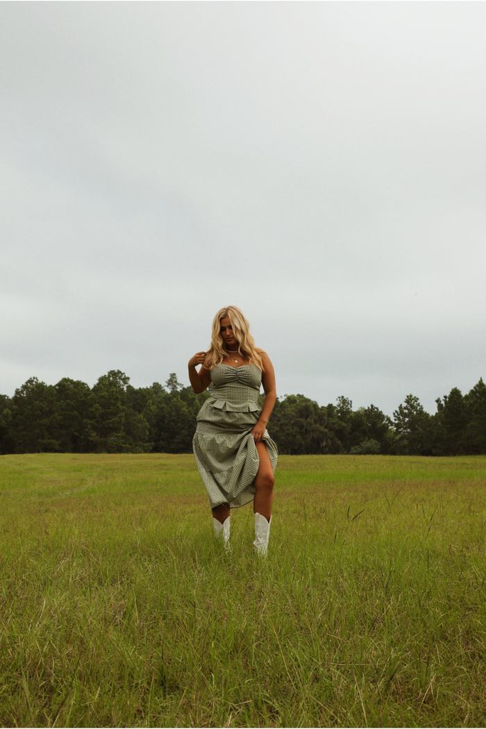 All Along Set: Green/Checkered