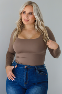 Never Taking Off Bodysuit: Taupe
