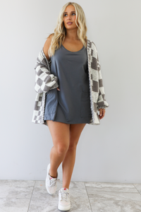 Super Cozy Cardigan: Ivory/Charcoal