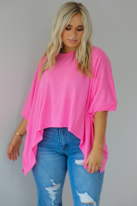 What If Oversized Top: Pink