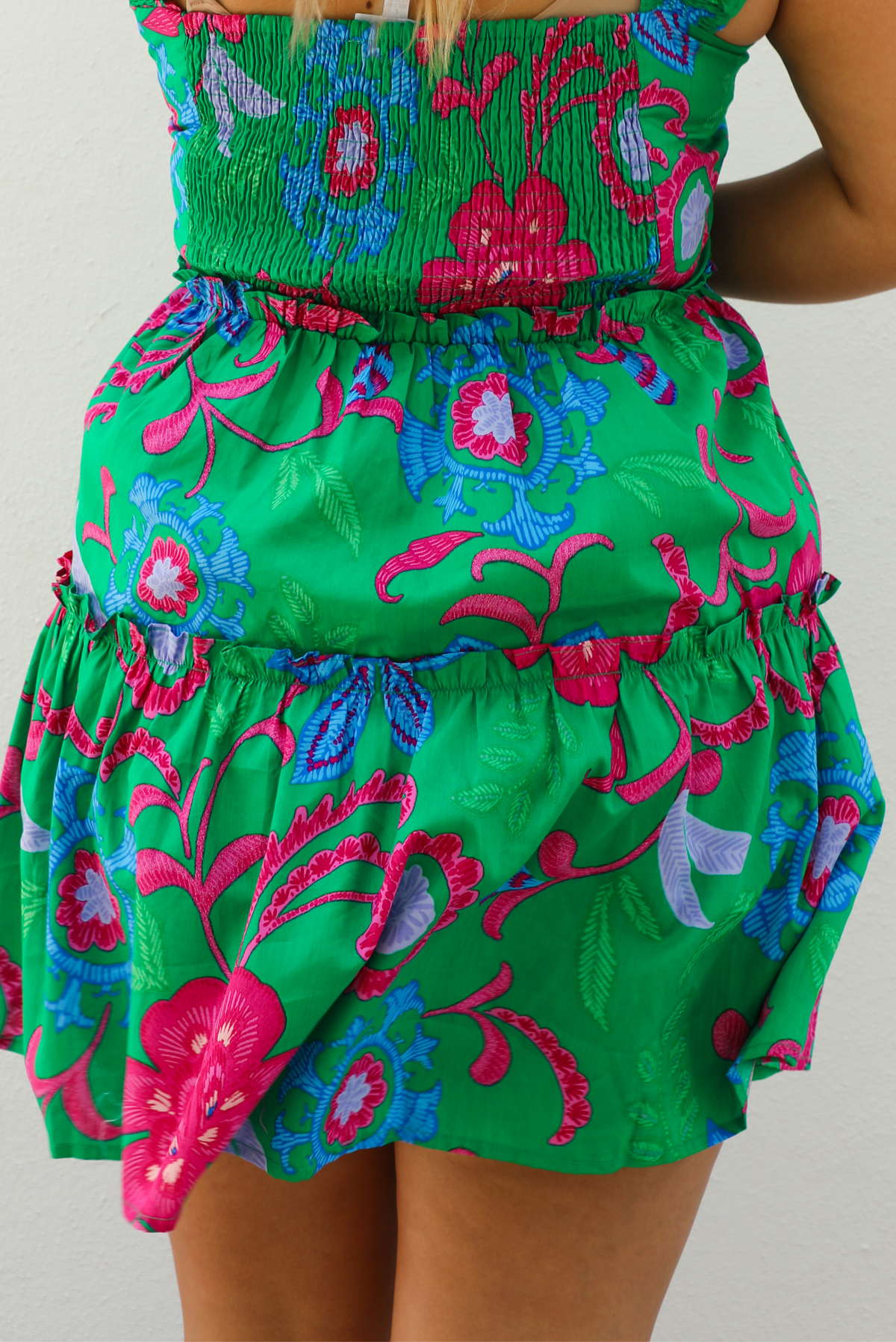 Return To You Dress: Green/Multi