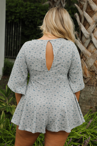 Another Round Romper: Grey/Multi