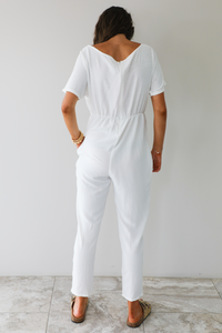 Throw On & Go Jumper: White