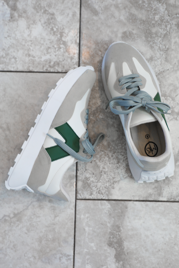 The Sammi Sneakers: White/Green