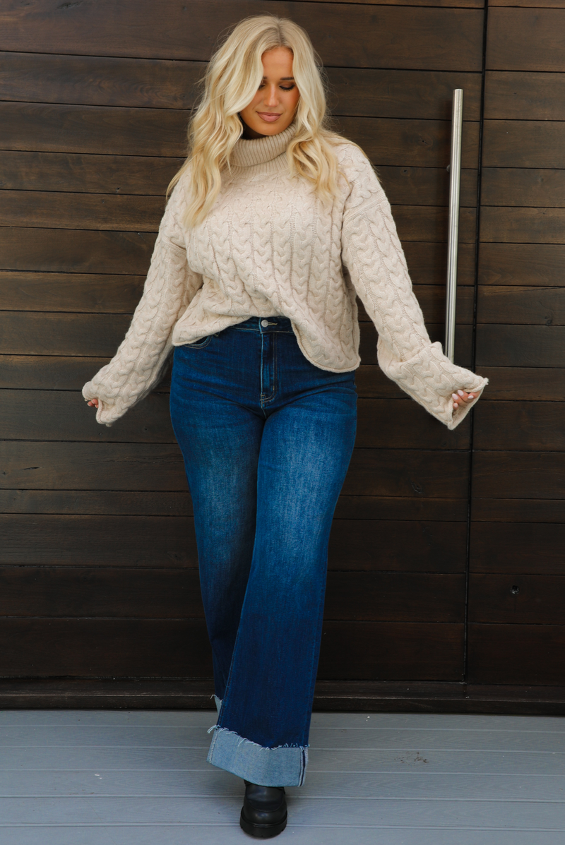 New Direction Sweater: Tan