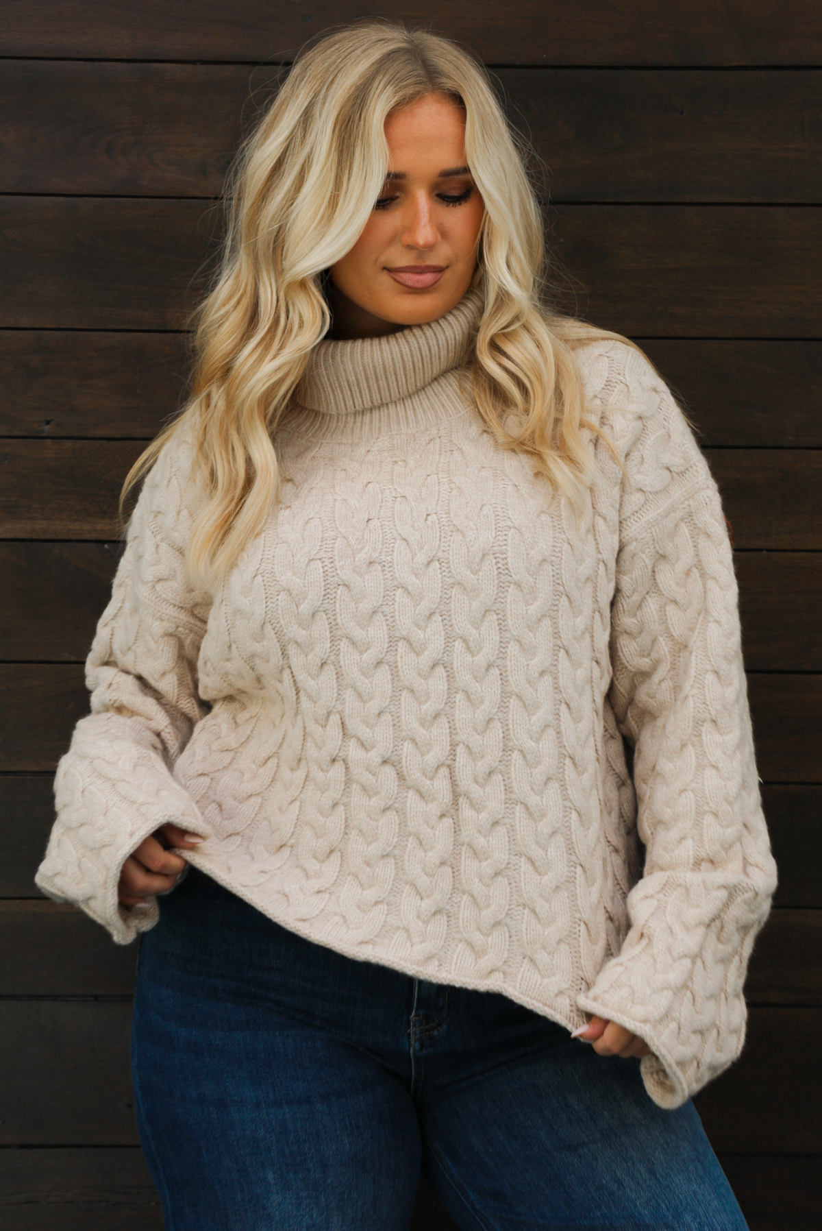 New Direction Sweater: Tan