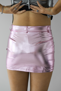 Seen First Skirt: Metallic Pink