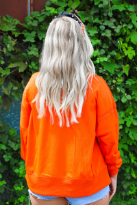 BOOHAW Sweater: Orange/Multi