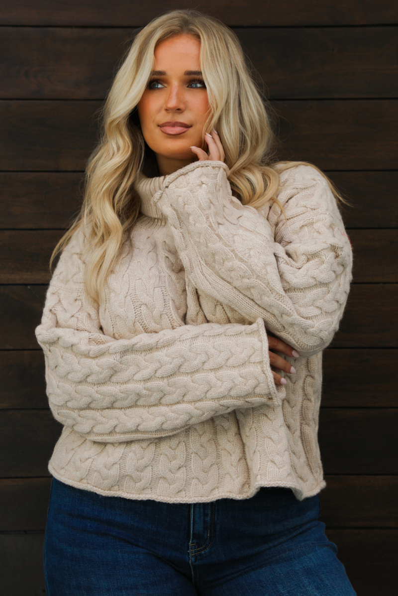 New Direction Sweater: Tan