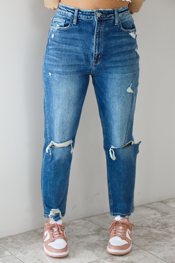 Back And Forth Mom Jeans: Denim