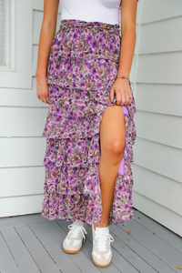 It All Begins Skirt: Purple/Multi