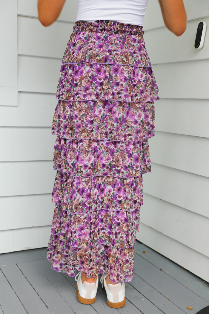 It All Begins Skirt: Purple/Multi
