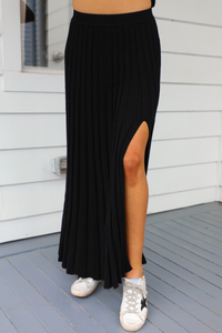 Found Us Midi Skirt: Black