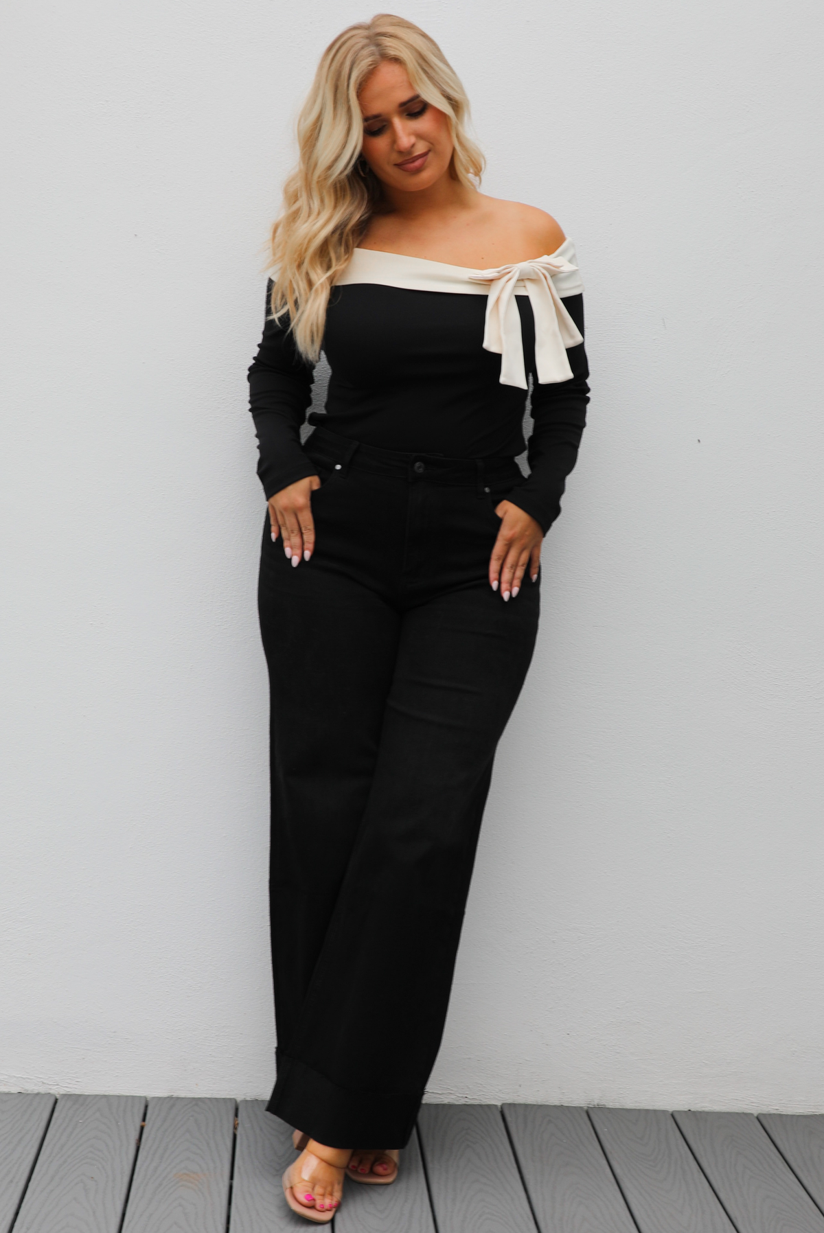 For Sure Top: Black/Cream