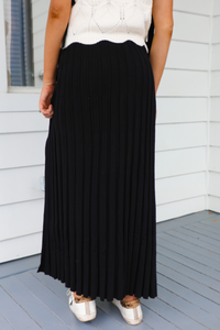 Found Us Midi Skirt: Black