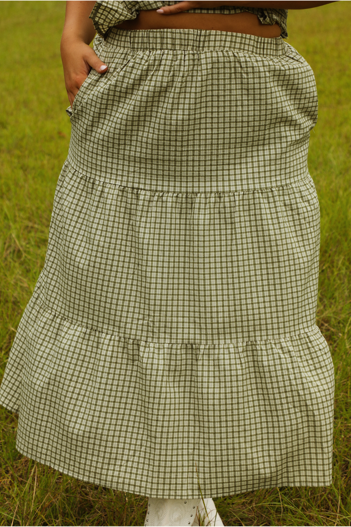 All Along Set: Green/Checkered