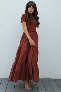 Breaking Free Maxi Dress: Rust