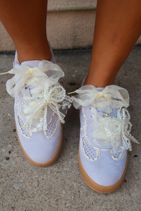 Add A Bow Sneakers: Lavender