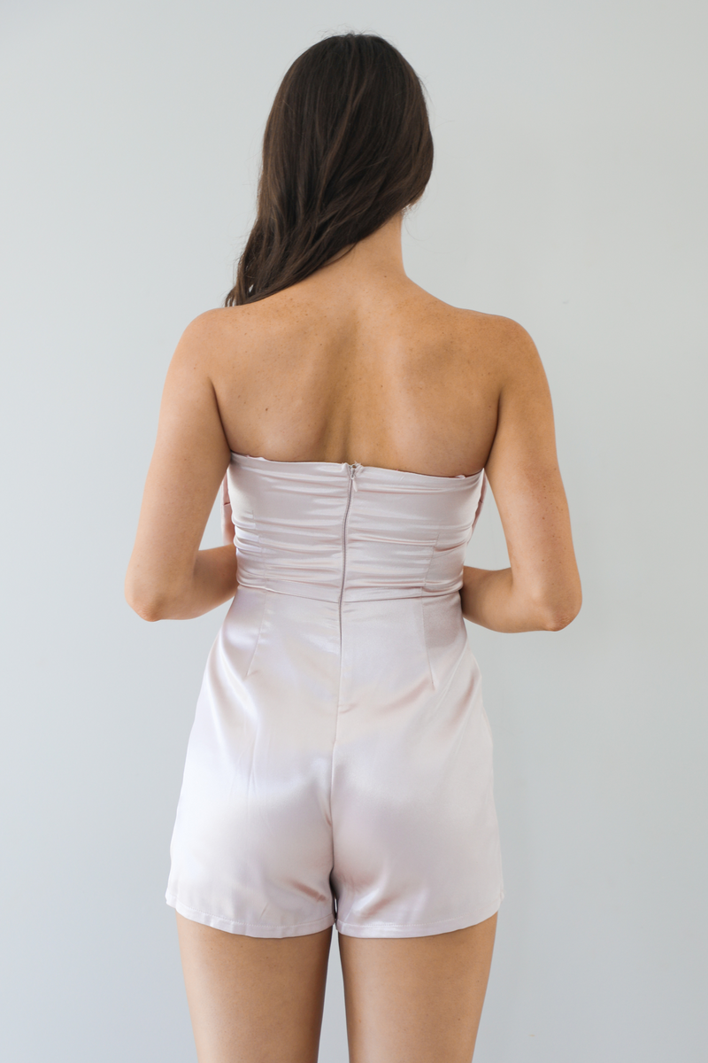 Stylish Queen Romper: Blush