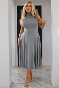 Everything You Do Midi Dress: Grey