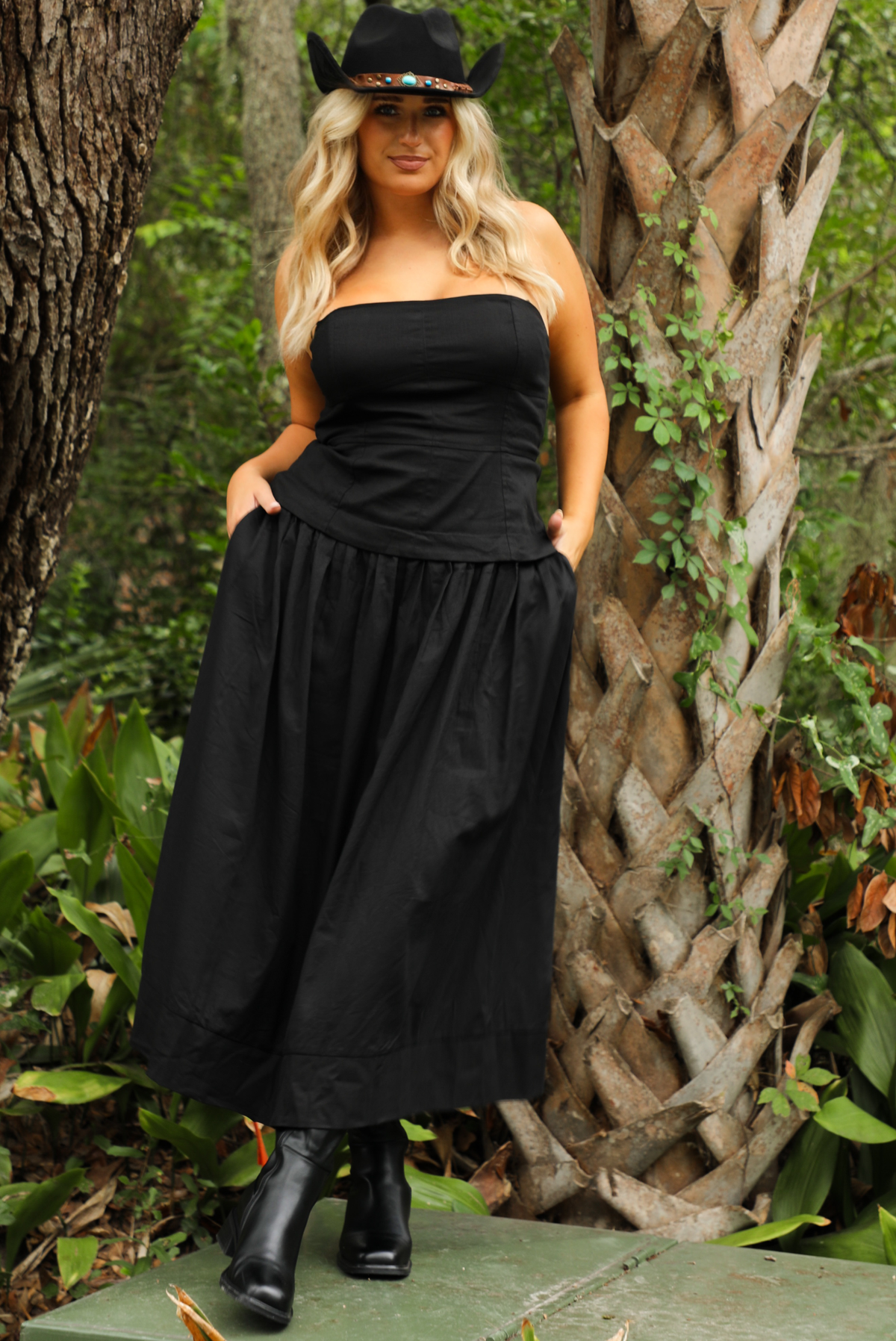 Could Be Midi Dress: Black