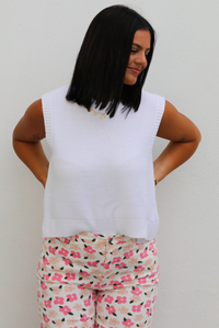 Take Me Back Sweater: White