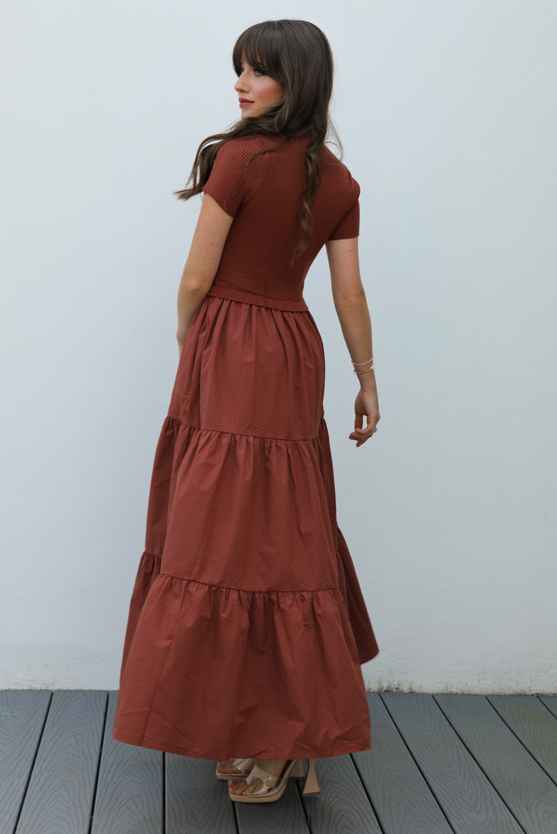 Breaking Free Maxi Dress: Rust