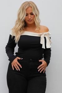 For Sure Top: Black/Cream