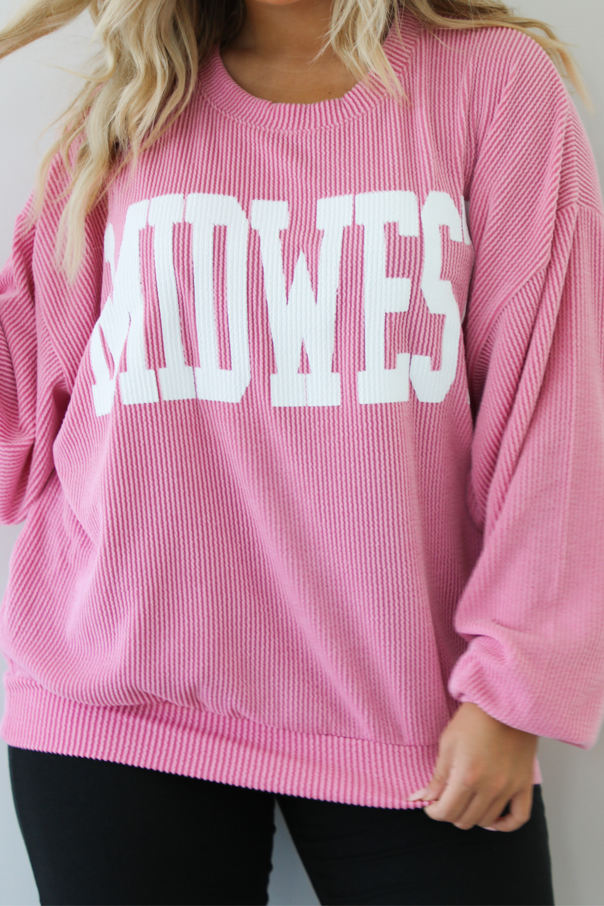 Midwest Sweatshirt: Pink/White