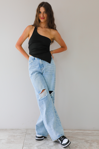 Too Much Cropped Top: Black