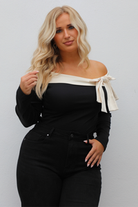 For Sure Top: Black/Cream