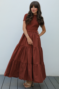 Breaking Free Maxi Dress: Rust