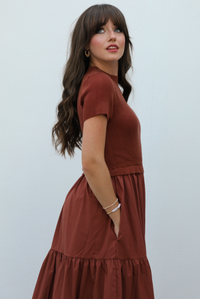 Breaking Free Maxi Dress: Rust
