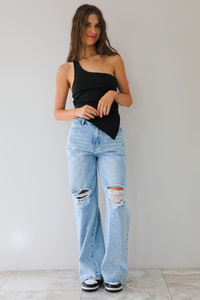 Too Much Cropped Top: Black
